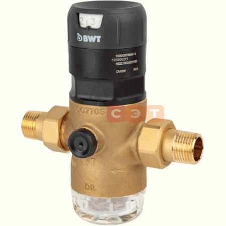 Редуктор давления BWT D1 Eco (латурь, НгНР-НгНР, 25 атм)  1/2"